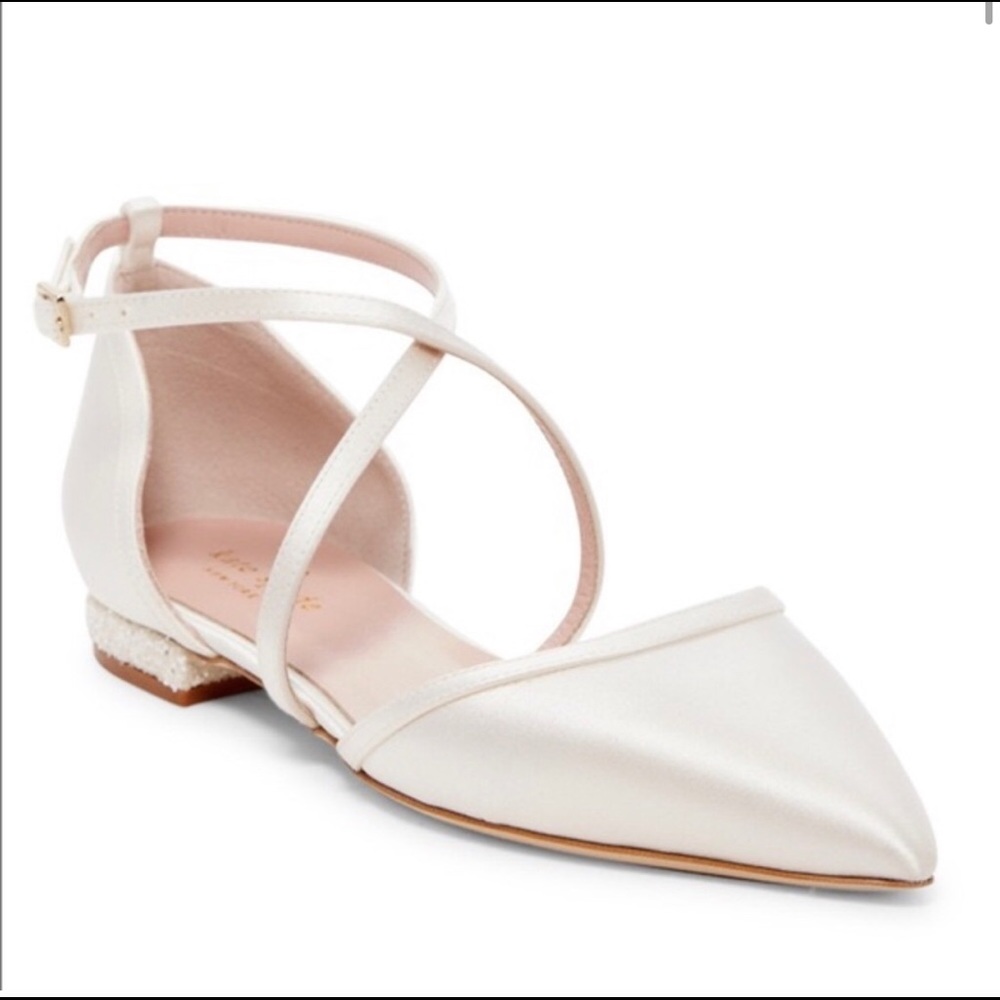 Kate Spade Women's White 'britta' D'orsay Flat 9.5